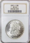 1883 O MORGAN NGC MS65 WHITE AS WHITE! PQ++++ SUPER NICE GEM  NR #75024
