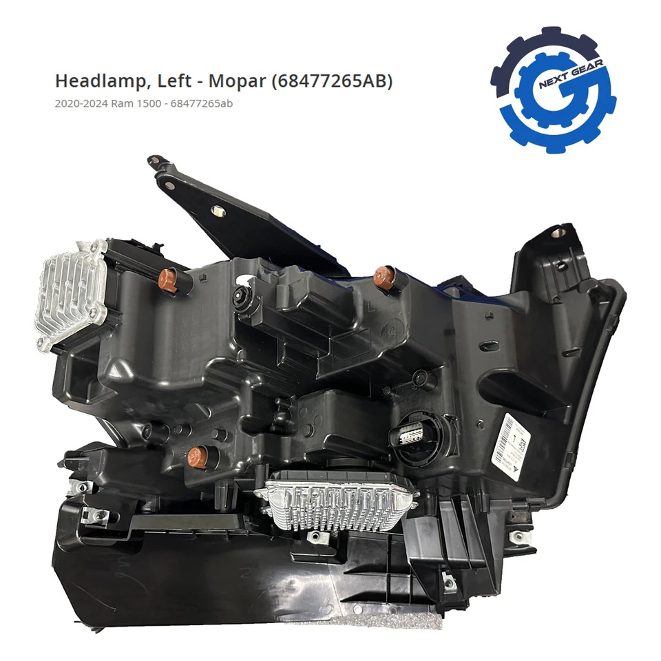 Nuevo faro proyector LED izquierdo OEM Mopar para Ram 1500 2019-2024 68477265AB Foto 2 de 3