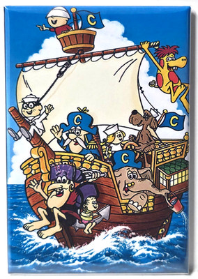 Cap'n Crunch Retro 2x3 MAGNET Captain FREE SHIPPING Vintage New Cereal Box Boat