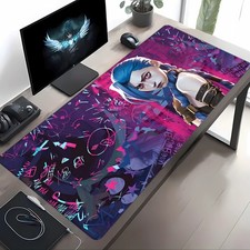 40 90cmJinx 4 Anime Gaming Desk Mat Mouse Pad - Non-Slip Rubber Base, Large Re