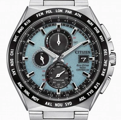 Citizen Super-Titan World Perpetual ECO-DRIVE Funkuhr-Chronograph AT8238-84M - Bild 1 von 4