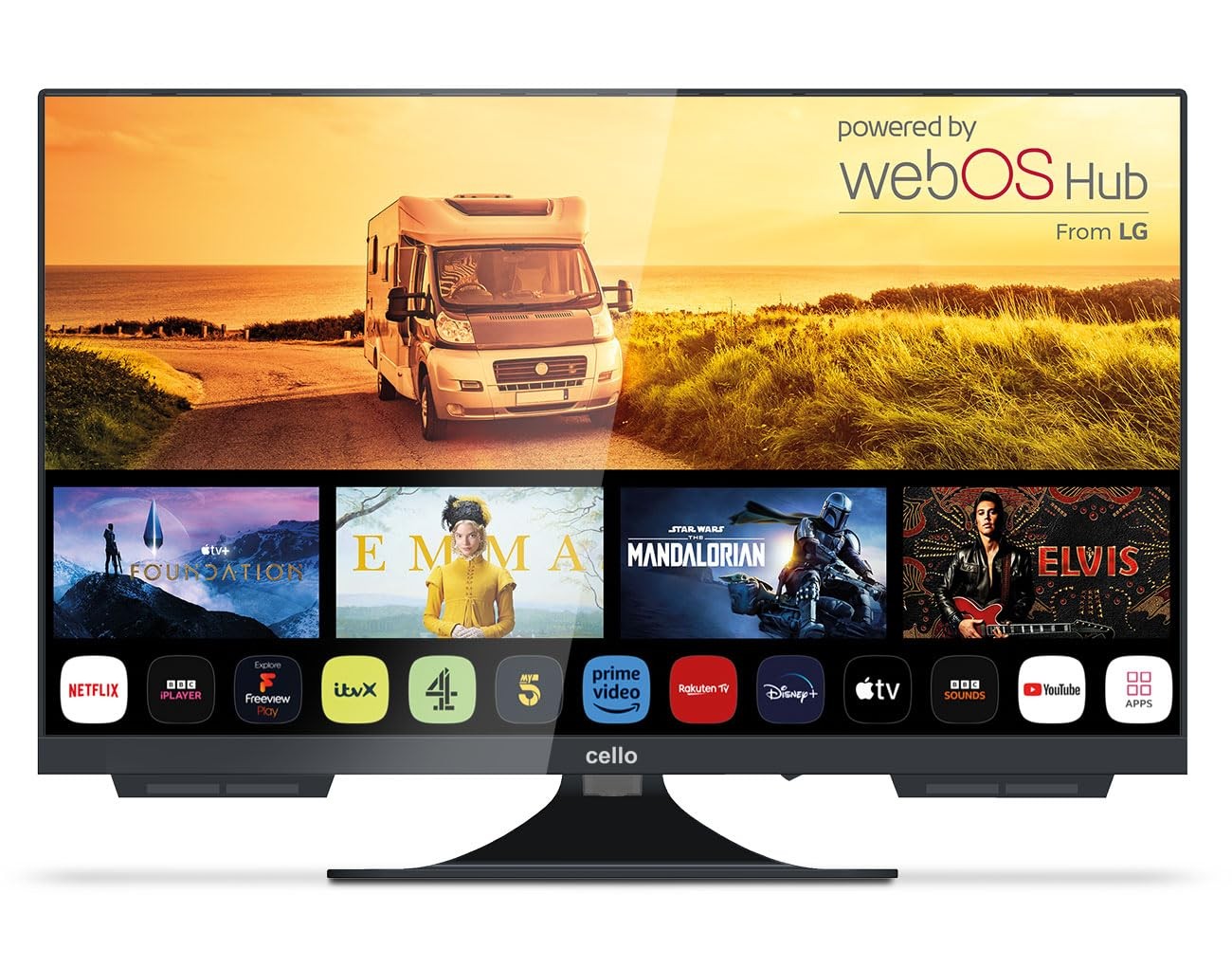C2224WS 12 Volt 22 pollici Traveller Smart TV senza cornice Ultrafast WebOS