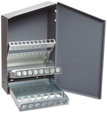 Chicago Latrobe Drill Bit Case, 26 Capacity, for Letter Sizes A - Z Grey