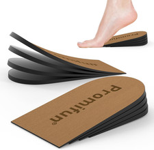 Adjustable Heel Lifts for Heel Pain Relief - Promifun 1-Pair Shoe Inserts for Ac