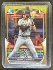 2023 Bowman Draft Jacob Gonzalez Chrome Gold Refractor 1st Prospect #/50