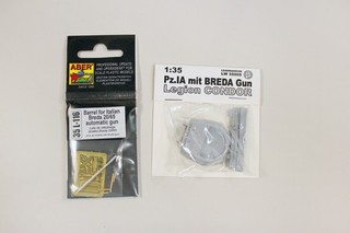 1/35 PZKPFW I "BREDA" CONVERSION PARTS SEALED PACKAGES ABER & LEAD WARRIOR