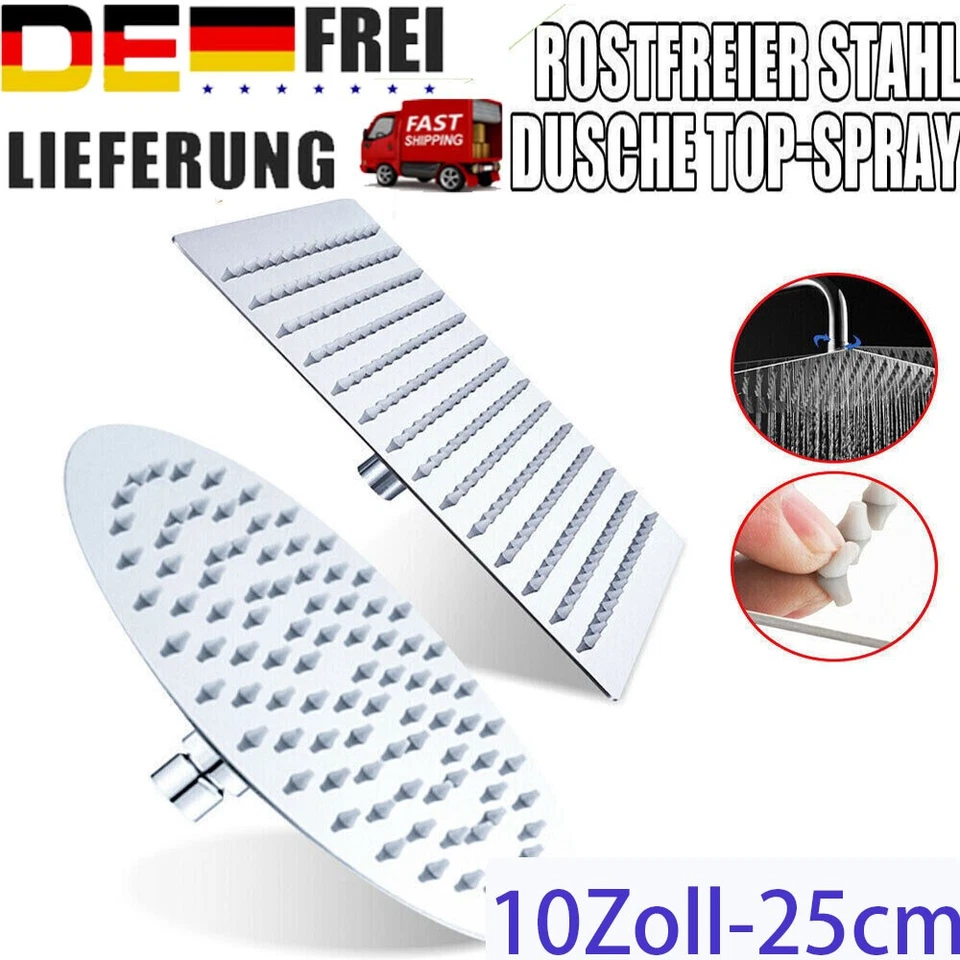 KOVOL Kopfbrause Regendusche Regenbrause Brausekopf Duschkopf Bad Edelstahl poliert