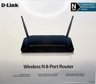 D-link Wireless Router DIR-632 - 8 Ethernet 10/100 Ports and WiFi - Brand New
