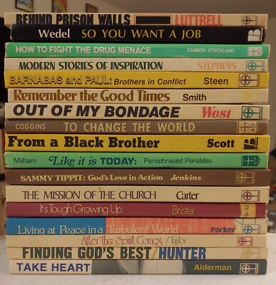 LOT OF 17 Broadman Press Vintage Southern Baptist Inspirational Sermon Preaching