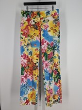 Escada Couture Vintage Print Summer Beach Reef FishTropical Pants 34 30 LowWaist