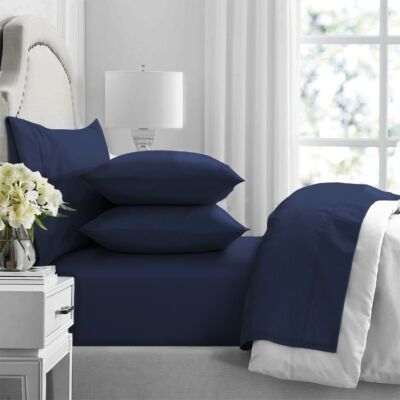 Renee Taylor 1000 Thread Count Egyptian Cotton sheet Set -Indigo