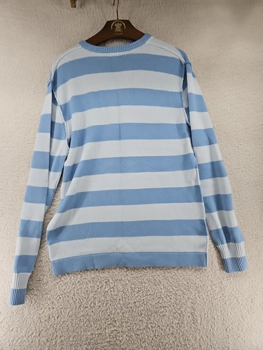 Guess Men's Sweater Blue Y2K 90's Long Sleeve Pullover Cardigan Size L Cotton - Picture 11 of 14