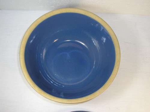 Vintage Monmouth Western Steinzeug 8" Schüssel mit Deckel, USA, Kobaltblau - Bild 2 von 10