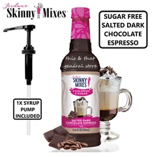 Jordan Skinny Syrup SALTED DARK CHOCOLATE ESPRESSO +PUMP Dessert Carb Sugar Free