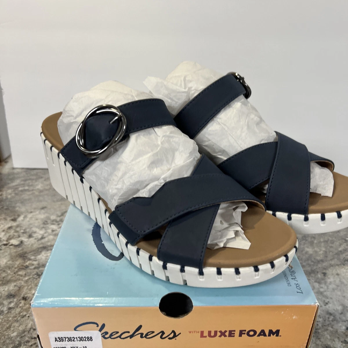 Skechers pier ave outlet wedge sandal