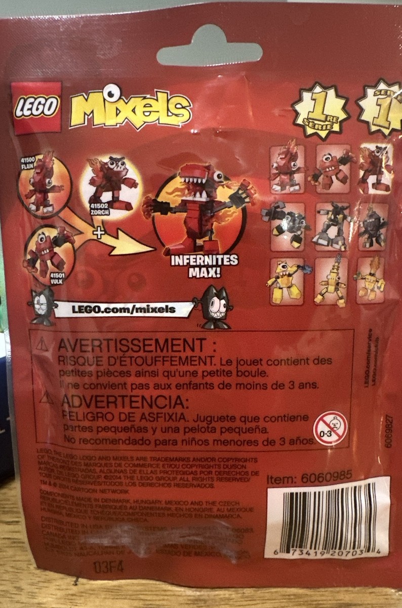 ちょこ LEGO 41502 Mixels ZORCH Series 1 Rare Retired SEALED NEW Red