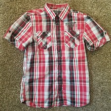 Buffalo Blu Mens Flannel Long Sleeve Pearl Snap Shirt Classic Fit Size Large