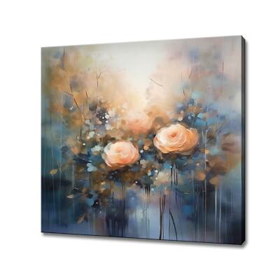 Schöne blühende Pfingstrose Blumen Ölgemälde Stil Leinwanddruck Kunst Bild