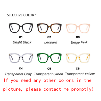 Blue Light Blocking Glasses For Women - Clear Square Reading Glasses With Full Frame 7 thumbnail image