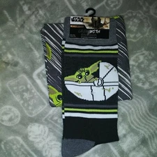 BABY YODA Crew Socks with Bandana Size 6-12. STAR WARS The Mandalorian