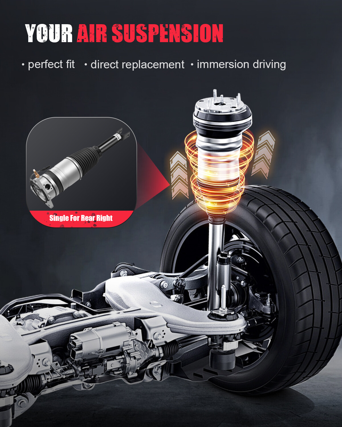 Rear Right Air Suspension Shock For Bentley Continental GT/GTC/Flying Spur