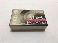 Maxell VHS-C Camcorder, HGX-Gold TC-30 1 Brand New Sealed 025215203015