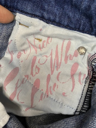 Girls Jeans Size 7 Juicy Couture Gold Embroidery Back Pocket Blue Denim EUC - Picture 6 of 12