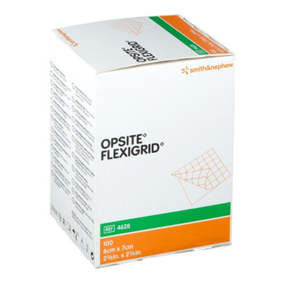 OPSITE Flexigrid Clear Barrier Wound Film Better Healing 6cm x 7cm 100 Pack