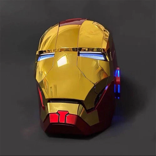 AUTOKING 1:1 Wearable JARVIS Voice Control Cosplay Iron Man MK5 Helmet Mask Gift - Foto 31 di 50