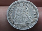 1859 S Seated Liberty Silver Dime- San Francisco