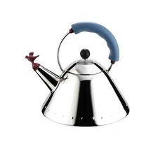 Kettle Blue handle Stainless steel Whistling beautiful bird Magnetic bottom