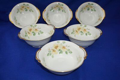 Noritake Wildrose (6) Lugged Bowls, 5 7/8''  (B72)
