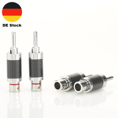 Highend Kohlefaser-Audio-Lautsprecherkabel Bananenstecker-Stecker Banana Plug
