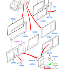 Ford Transit MK3 Reparatursatz für seitliche Schiebefenster 4641886 Originalteil