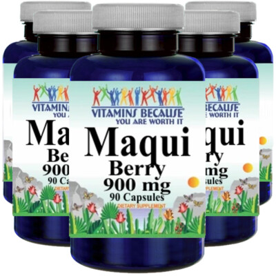 Maqui Beere 900mg 5X90 Kapseln Super Antioxidans (Aristotelia chilensis) Vita Becau