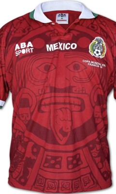 Mexico Roja Size S Francia 98 El Tri Selección Mexicana Retro Slim