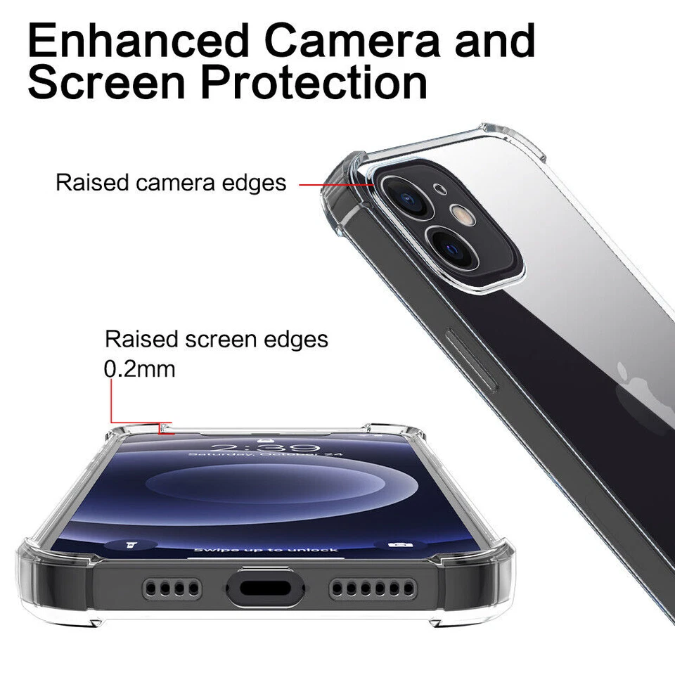 Lote por atacado de capa de telefone transparente para iPhone 16 15 14 13 12 11 XR 8 7 6 - Imagem 3 de 4