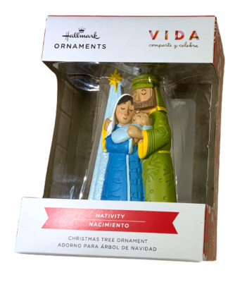 Hallmark Vida Nativity Nacimiento Red Box Xmas Tree Ornament Spanish ...