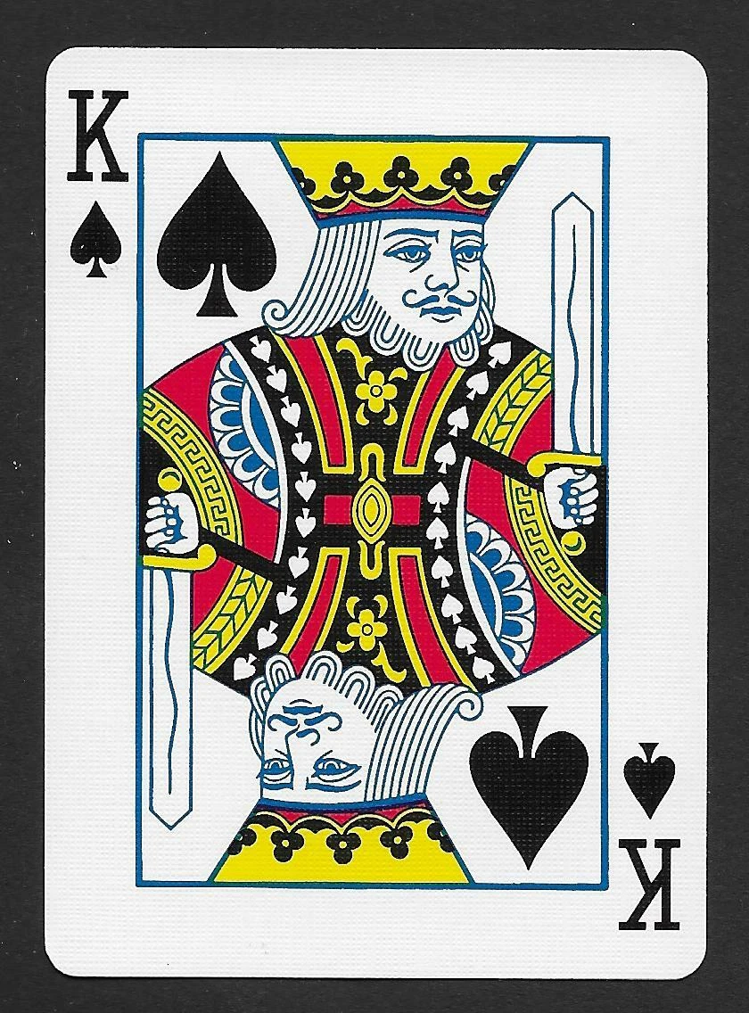 Blank Playing Card King Spades Greeting Card