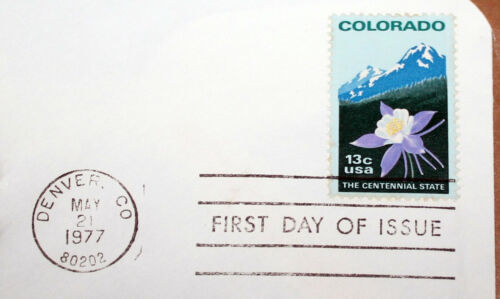 First Day of Issue Souvenir Page Colorado Statehood Centennial 1977 Stamp - Picture 3 of 3