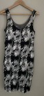 Scanlan And Theodore Print Casual Dress Cotton Viscose Linen Small