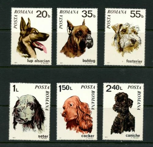Dogs Romanian Stamps
