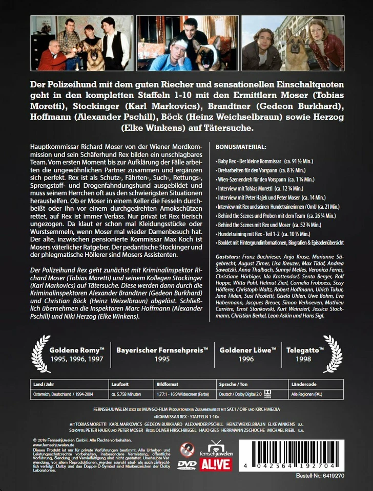 Kommissar Rex - Gesamtedition/Komplettbox - Tobias Moretti, Stockinger [28 DVDs] - Bild 2 von 4