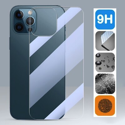 Für iPhone 13 Pro Max Panzerfolie Rückseite aus Echtglas Schutzfolie 9H Hartglas