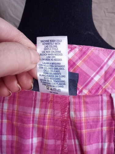 Classic Elements, Pink Plaid Bermuda Shorts, Women's 12, Stretch Cotton - Picture 8 of 8