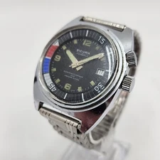 Rare Sicura (Breitling) Mens Dive Watch For Repairs 2 Rotating Inner Bezel
