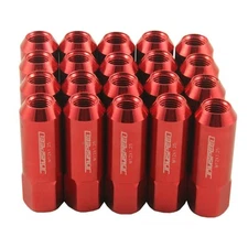 JDMSPEED 20PC 12X1.25MM 60MM EXTENDED FORGED ALUMINUM TUNER RACING LUG NUT RED