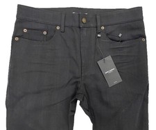 Saint Laurent Black Skinny Low Waist Jeans Size 32 Made in Italy