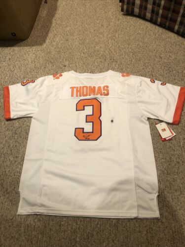 CLEMSON TIGERS- XAVIER THOMAS SIGNED AUTOGRAPH JERSEY GTP COA STAR CHAMP - Picture 1 of 6