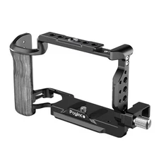 Camera Cage for Sony ZV-E1 Aluminum Alloy Video Rig with Wooden Grip HDMI Cable 